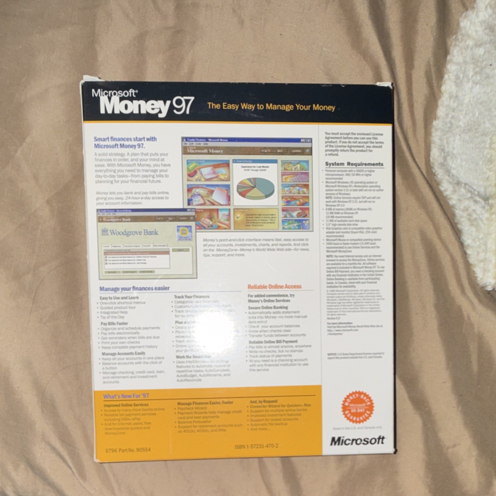 Microsoft Money 97 Personal Finance Software 3.5in Floppy Disc Windows 95/NT