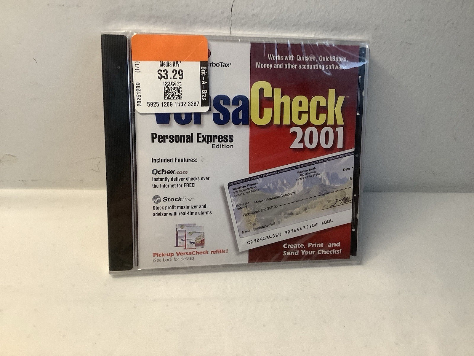 VersaCheck 2001 Personal Express Edition PC Computer Print Checks Software