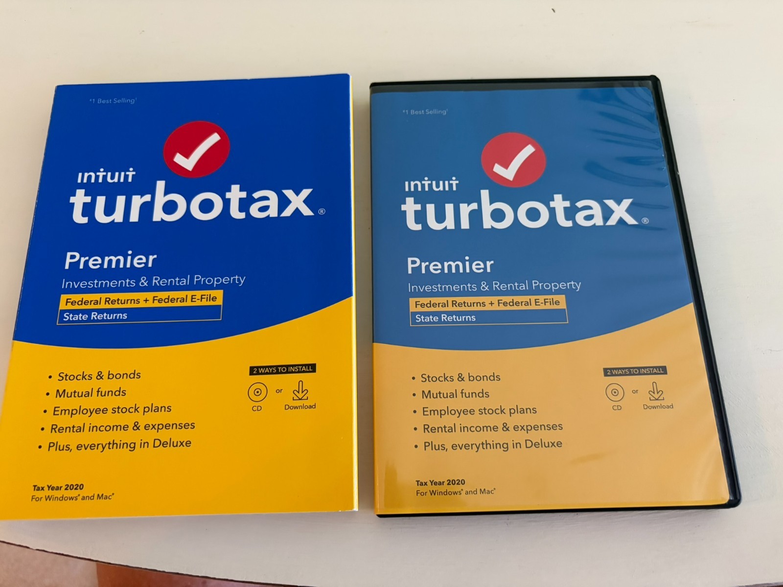 USED TurboTax Premier Federal + State 2020 CD for Windows and Mac