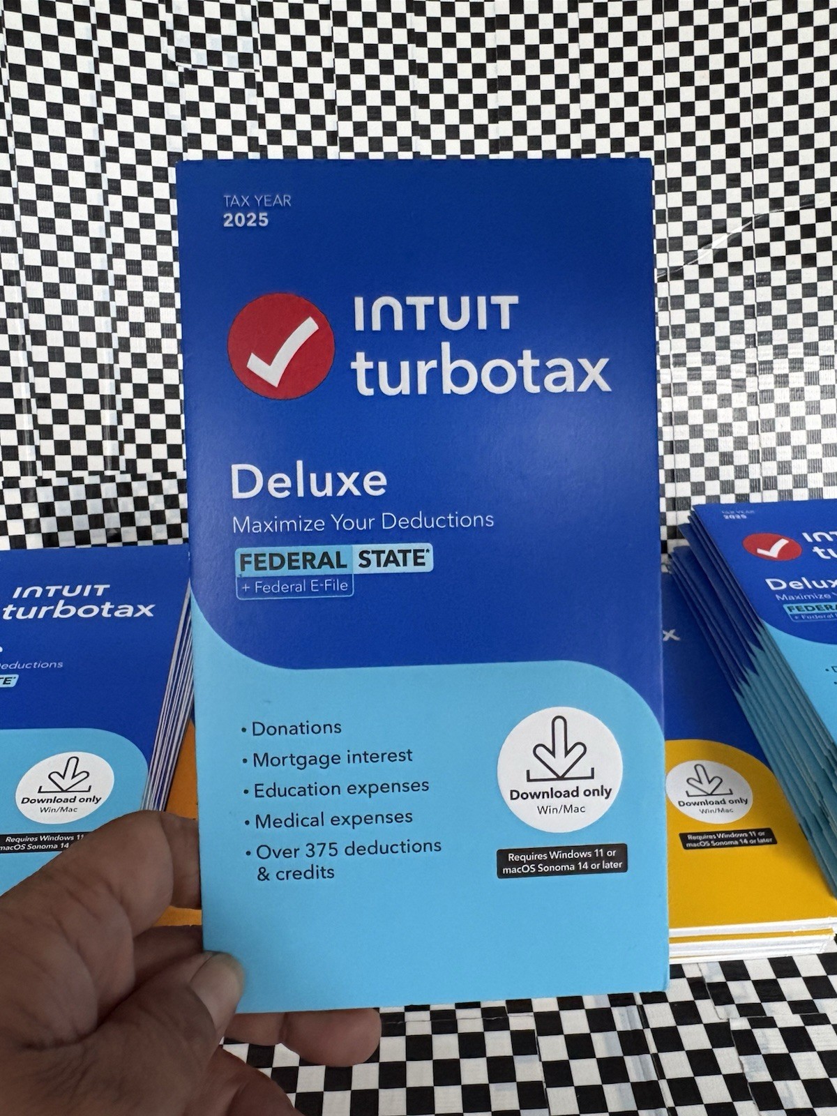 TurboTax Deluxe Desktop 2025 Federal & State Tax Return Product Key Card Desktop