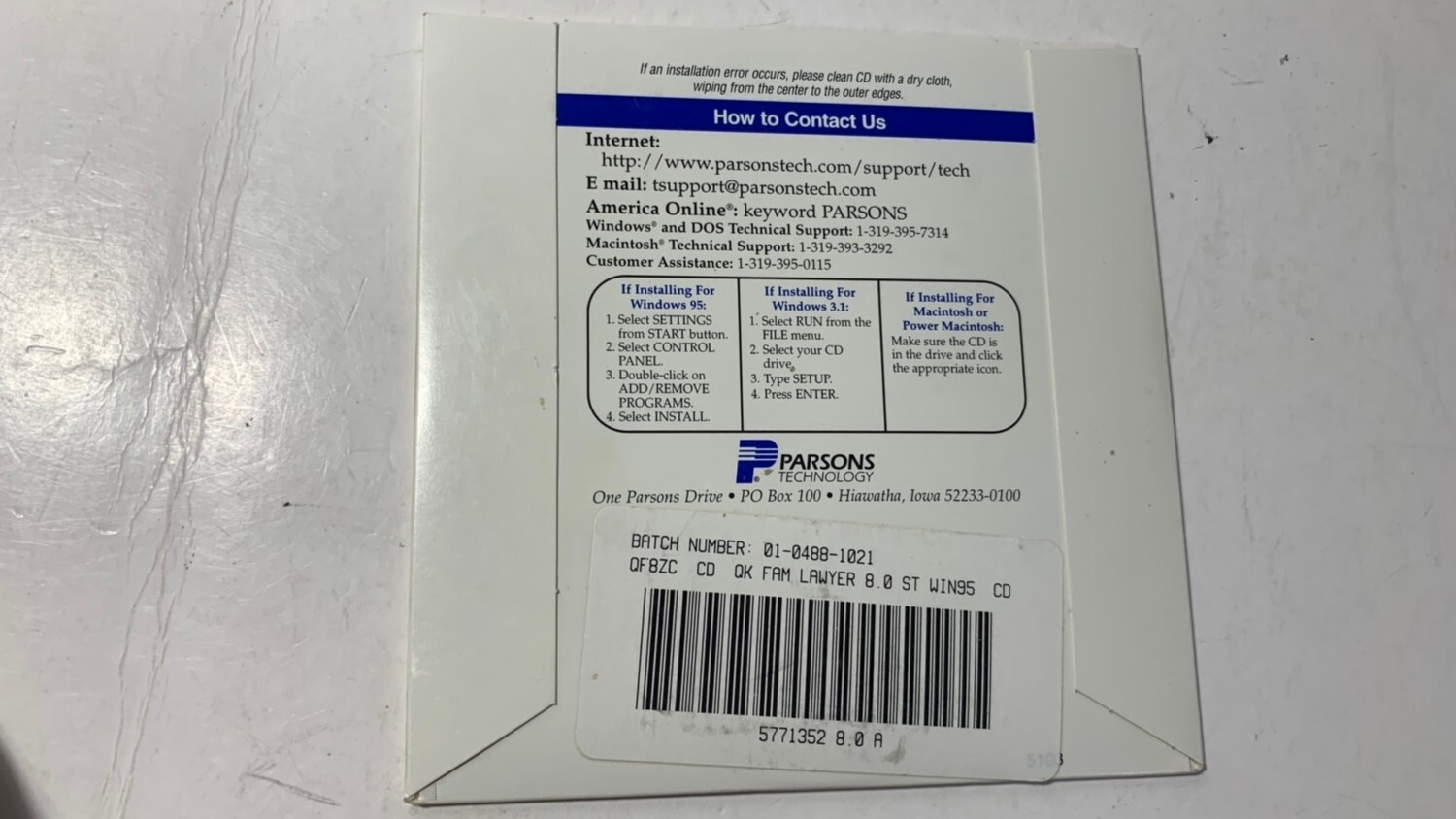 QUICKEN FAMILY LAWYER Deluxe 8.0 SOFTWARE CD