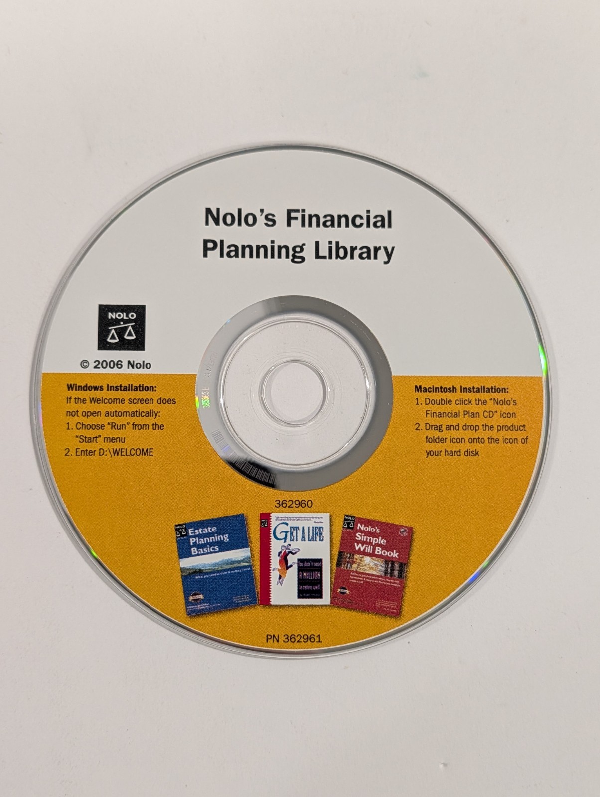 Nolo’s Financial Planning Library PC CD-ROM 2006