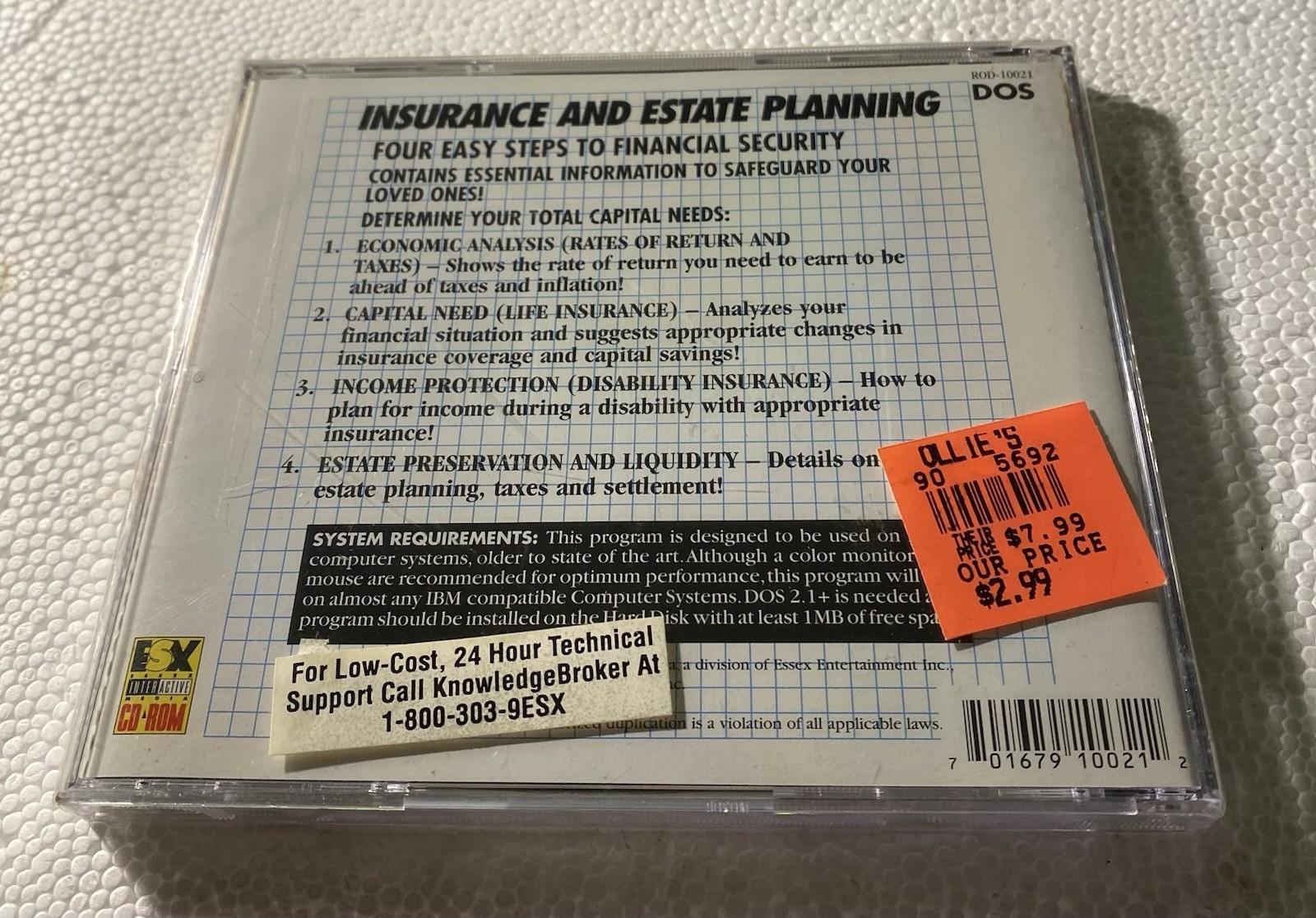 Insurance and Estate Planning CD-Rom Vintage New Sealed Free Fast Shipping.