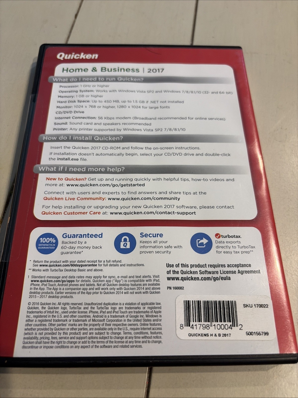 New In Package Quicken Home And Business 2017
