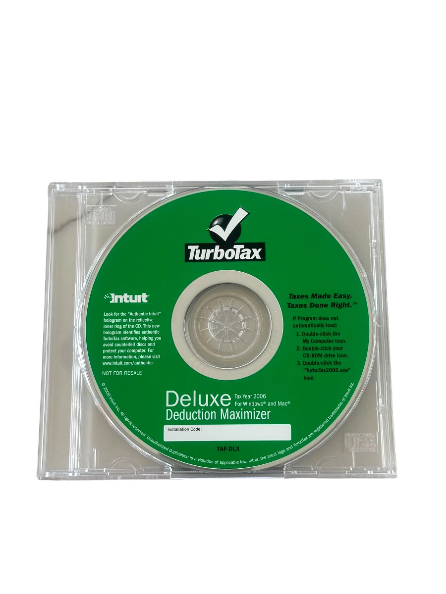 TurboTax Deluxe Deduction Maximizer Federal+State Tax Year 2006 Full Version
