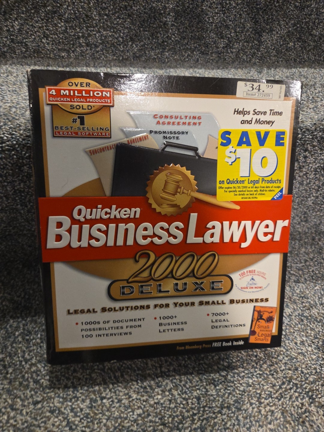 Quicken business lawyer 2000 Deluxe New Big Box Old Stock