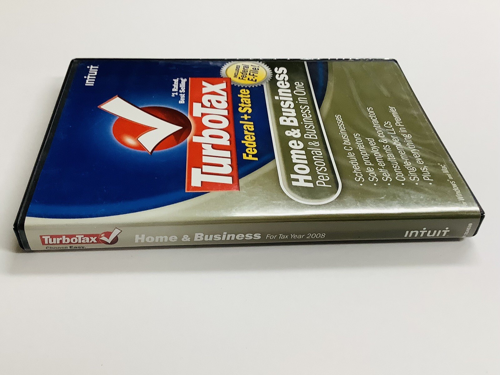 Turbotax 2008 Home & Business in One With State (Wind/Mac) FREE SHIPPING (LN)