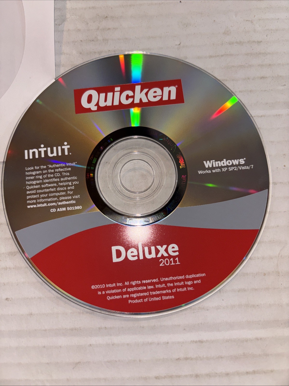 Intuit Quicken Deluxe 2011 for Windows XP SP2/Vista/7 NOT FOR Win 10/11