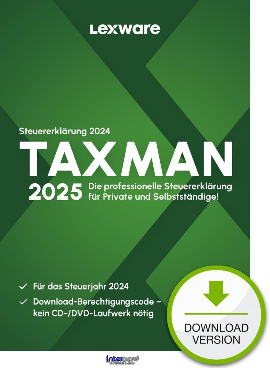 Lexware Taxman 2025 (Tax Year 2024) for 5 Tax Returns Manual (PDF) NEW