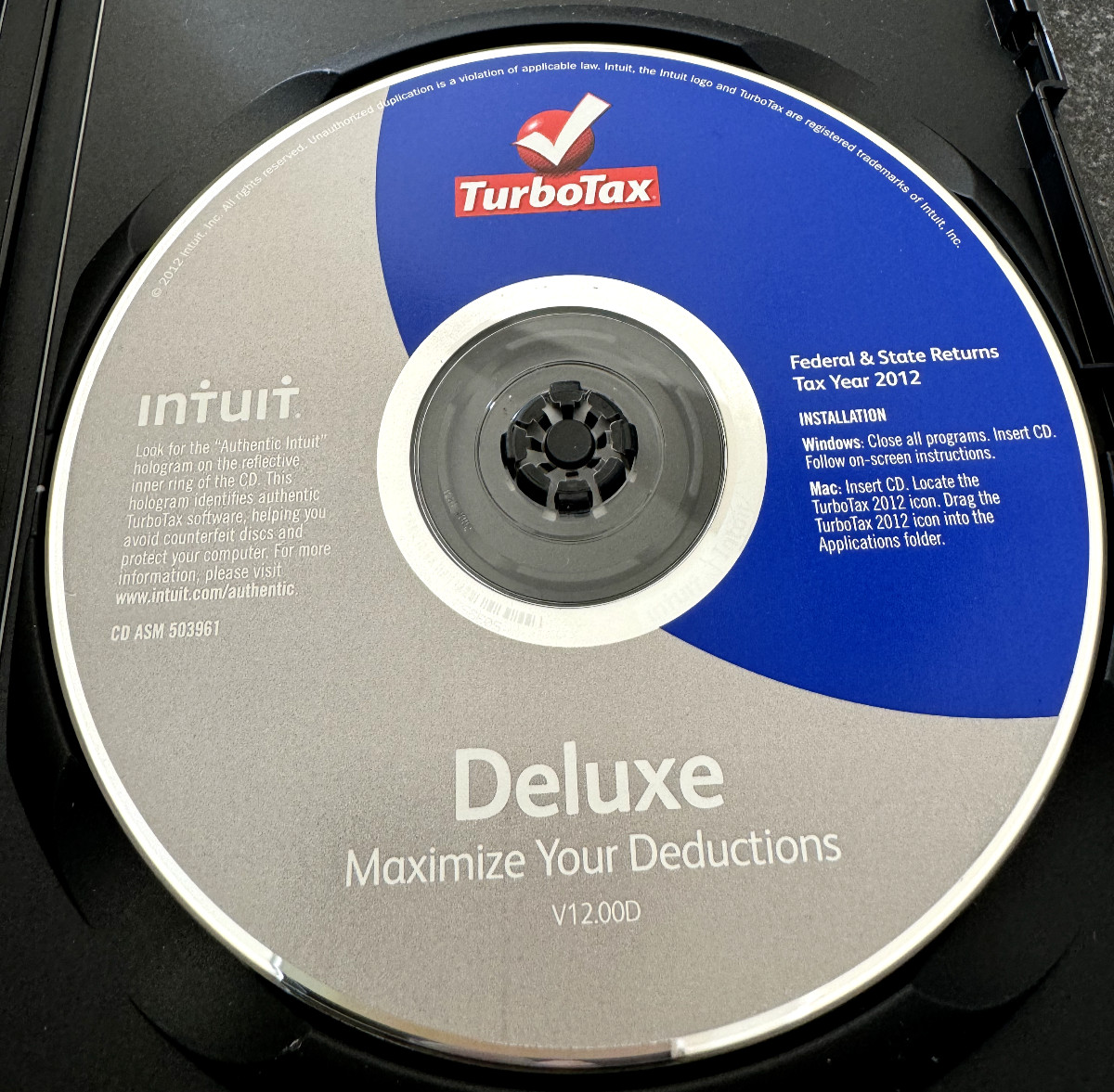 Turbotax Deluxe Federal + State 2010/2011/2012/2013 Used once. Lot of 4