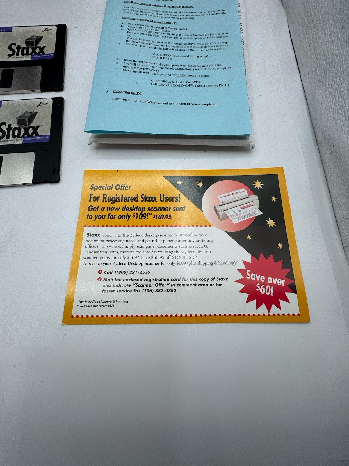 Vintage 1998 Staxx For Microsoft Office ‘97 The Complete Filling System