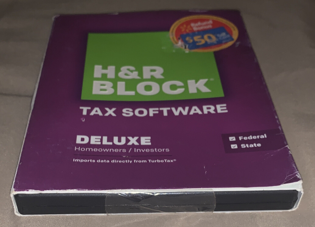 SEALED NEW H&R Block 2014 DELUXE Taxes Homeowner/Investor Federal+State tax CD