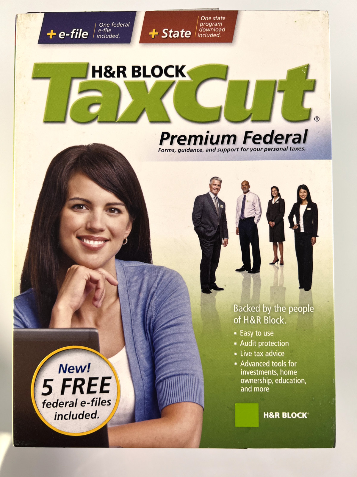 H&R Block Tax Cut Premium Federal + State 2008 Tax Year PC And Mac LOT OF 10