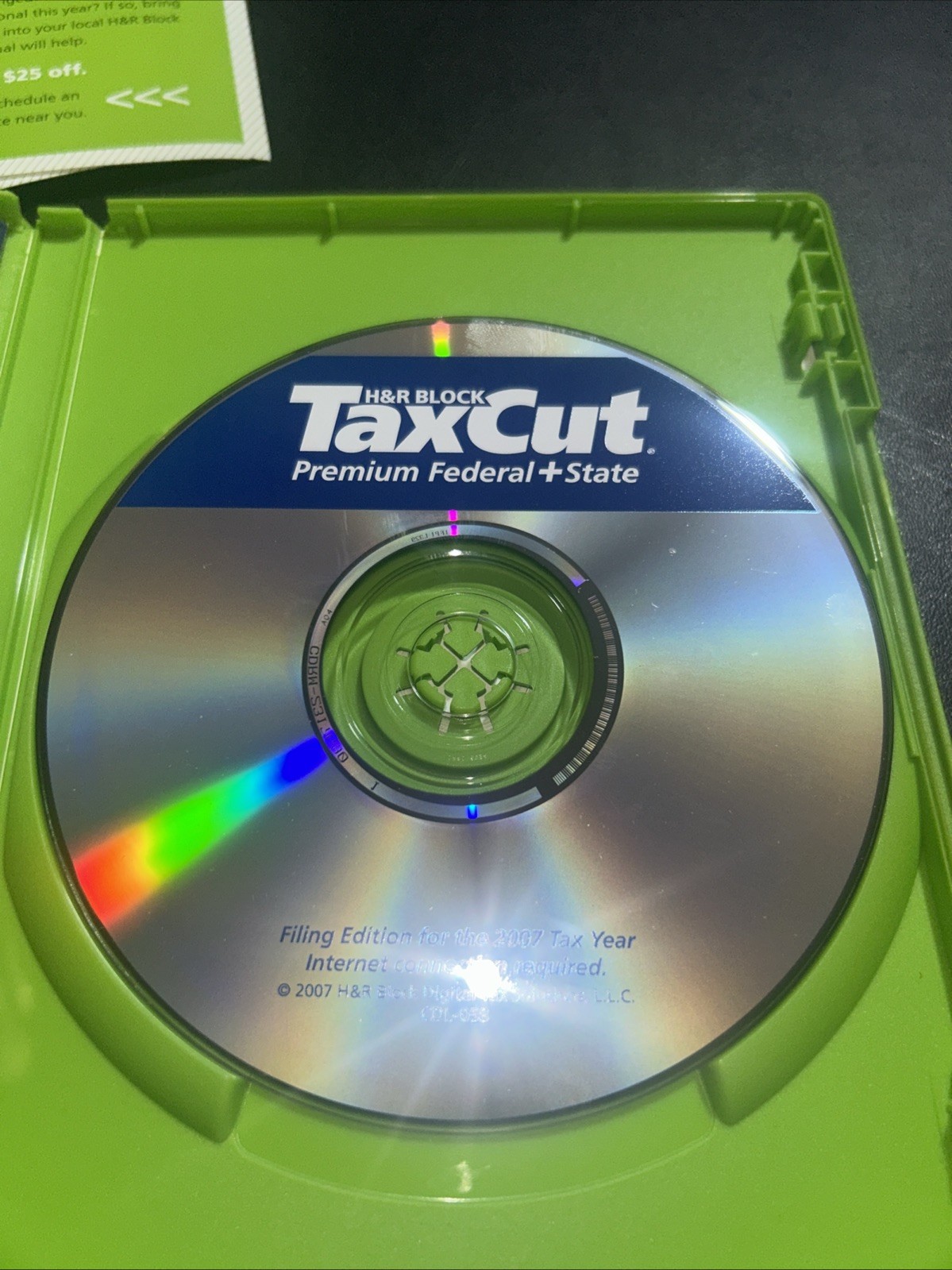2007 Full Version TaxCut Premium Federal State + E-file CD ROM H & R Block