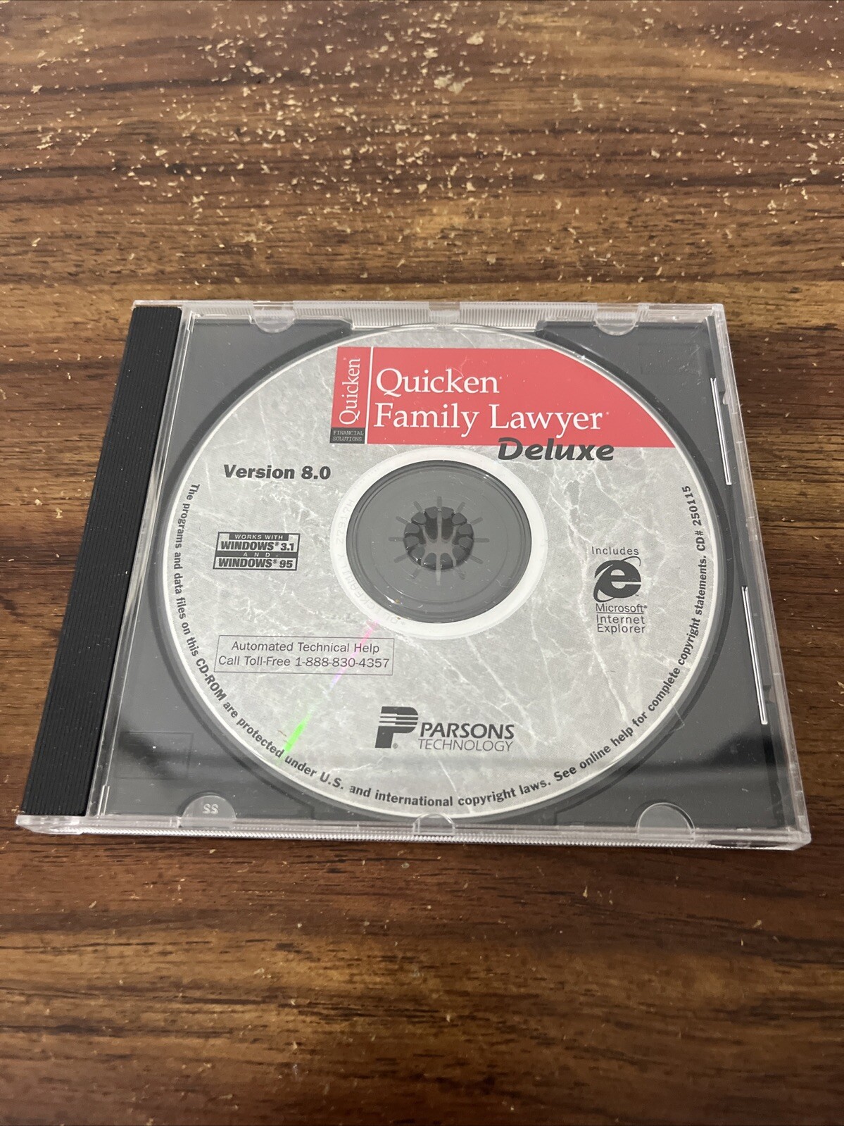 ⭐️⭐️⭐️⭐️⭐️ Quicken Family Lawyer Deluxe Version 8.0 Software CD Disc Only