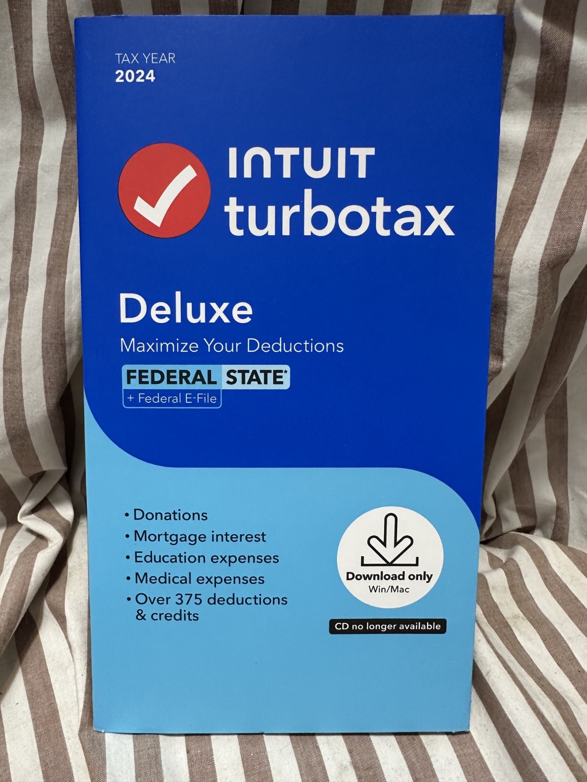 2024 Intuit Turbotax Deluxe Federal State Window Mac USA Sealed NEW 2024 USA