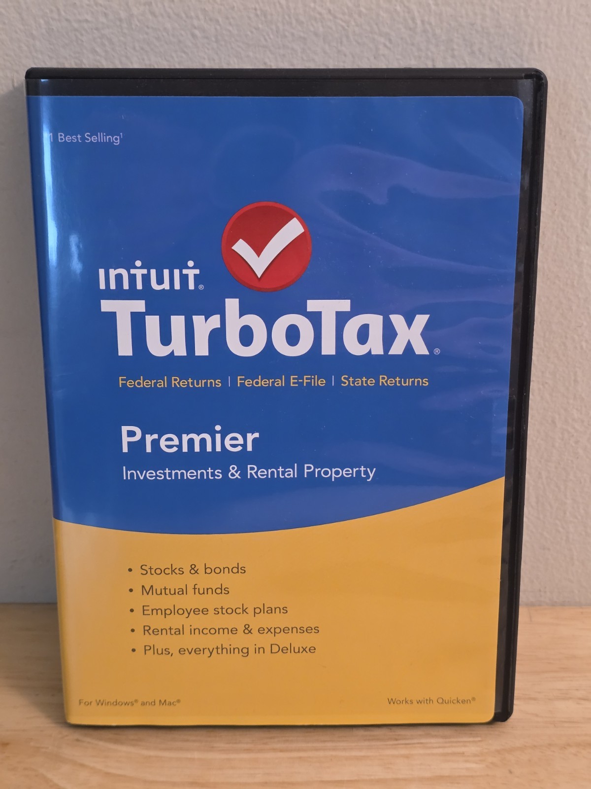 2015 Intuit TurboTax Premier Investments Rental Property Tax CD Windows PC & Mac