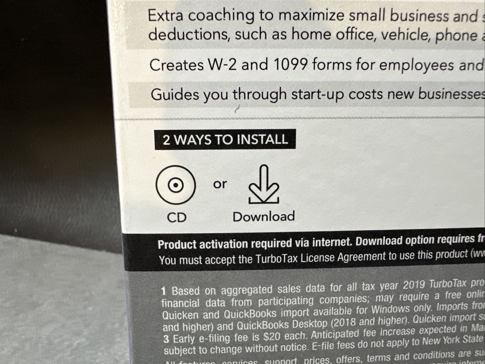 TurboTax DELUXE 2020 Federal Return Efile CD Physical Disc Windows Mac -No State