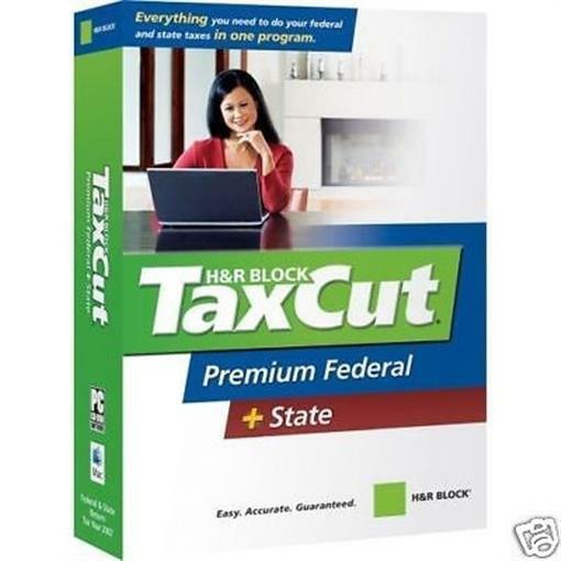 H&R Block TaxCut 2007 Premium Federal + State Tax Returns Taxes CD-ROM