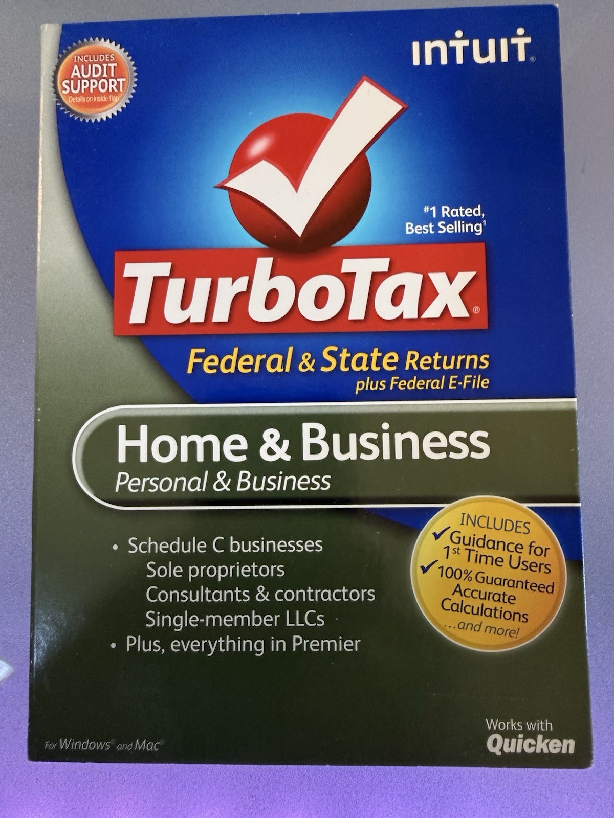 Turbotax Home & Business | Federal & State | Tax Year 2012 CD PC/Mac