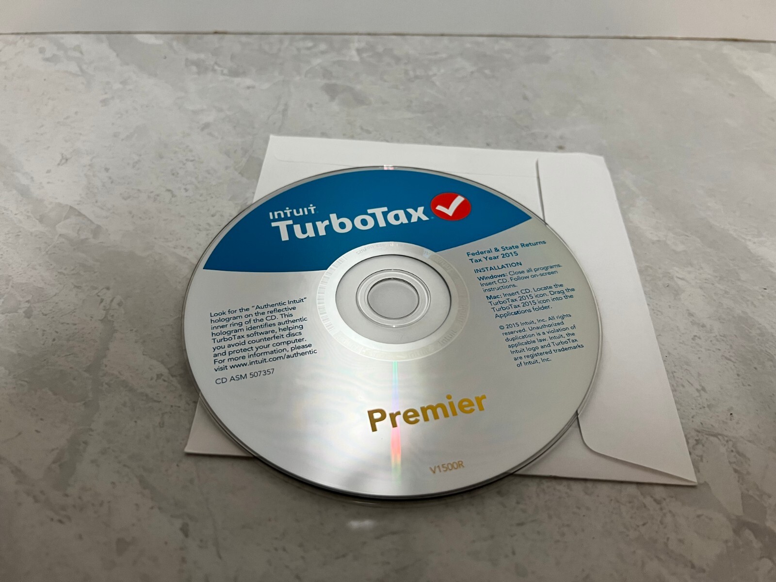 TurboTax Premier 2015, for Windows or Mac CD ONLY