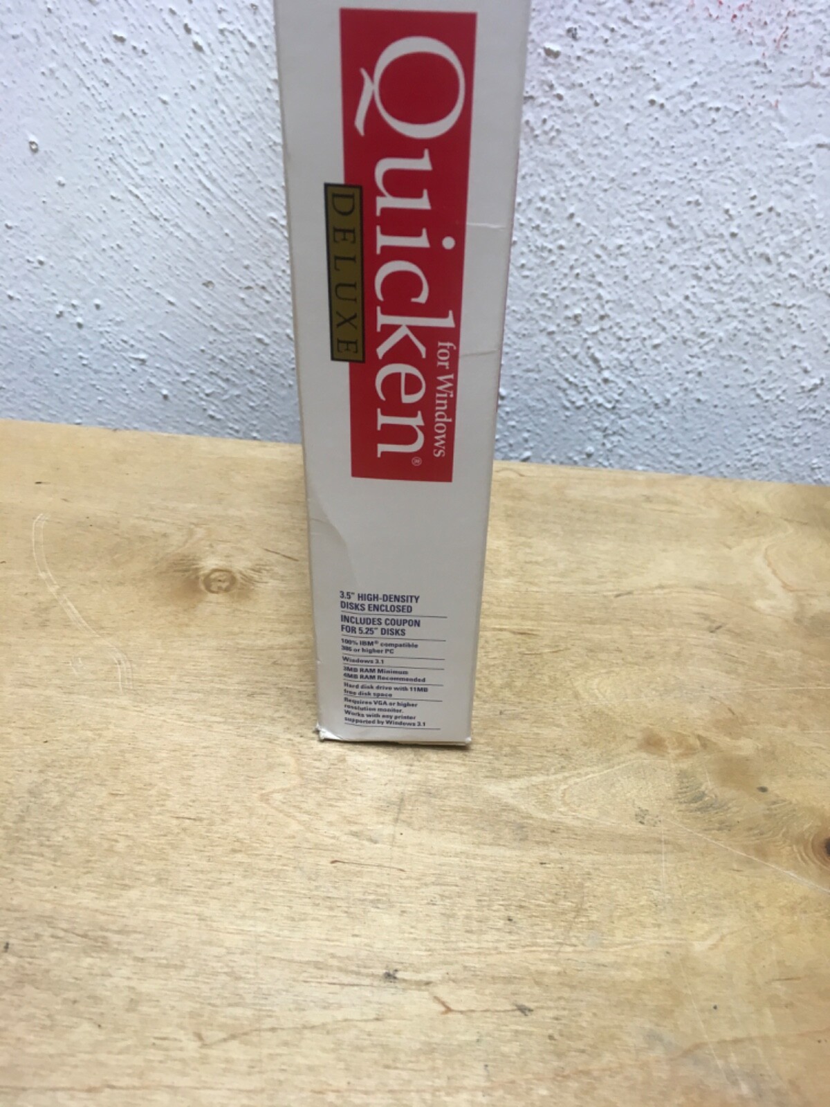 Quicken for windows Version 4 New for 95/3.5″ Floppy Big Box Software Intuit #20