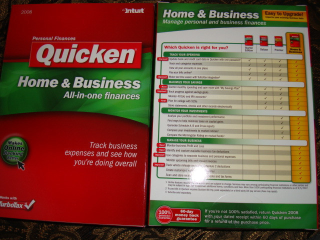 Intuit Quicken 2008 Home & Business For Windows (New! Factory sealed retail box)