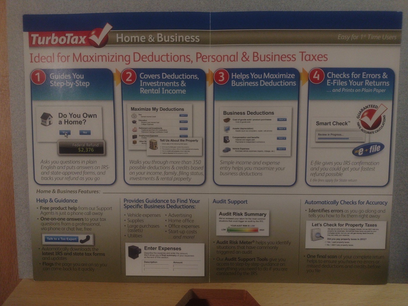 2012 TurboTax Home and Business CD Windows/Mac