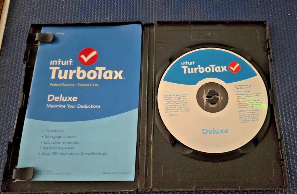 TurboTax – Federal Only – 2014 Deductions & Homeowners 2015 Deluxe