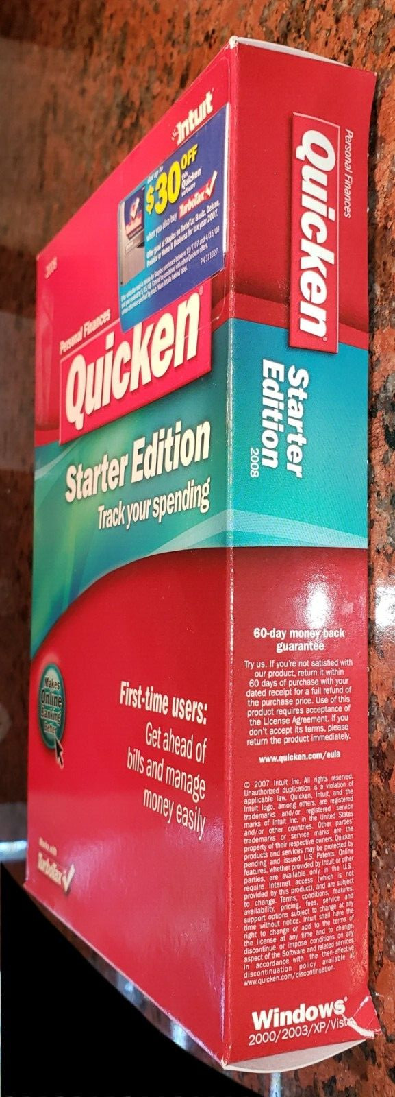 Quicken (Personal Finances) 2008 Starter Edition by Intuit CD-ROM Windows NOS
