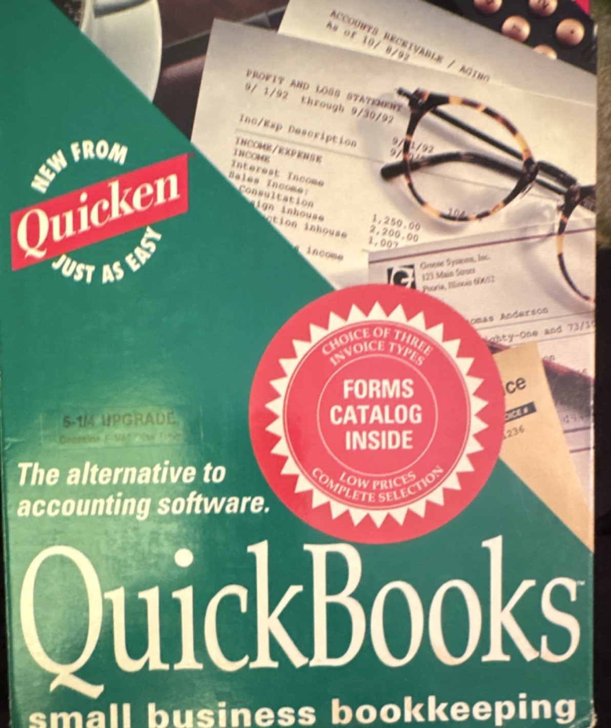 Quicken QuickBooks Small Business Bookkeeping 5.25 in Floppy Disc