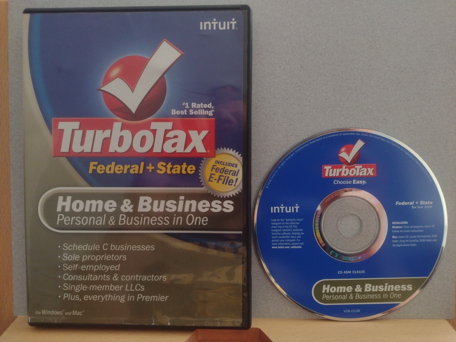 2008 TurboTax Home and Business CD Windows/Mac
