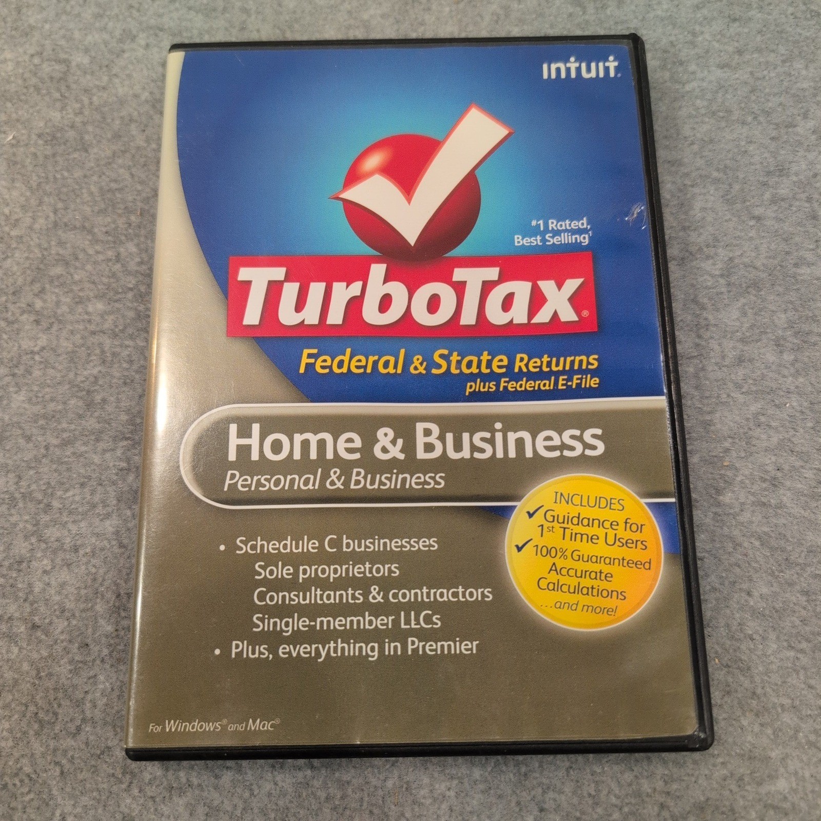 TurboTax Home & Business Federal State Returns Personal Business 2010 Software