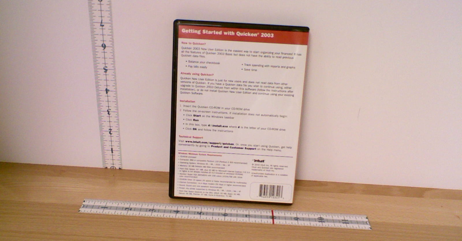Intuit Quicken 2003 New User Edition Software CD-ROM WINDOWS 95 98 XP New