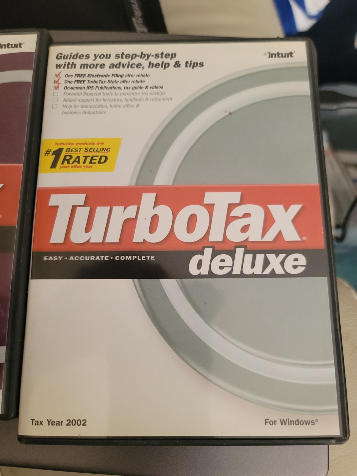 2002 Intuit TurboTax Deluxe Federal and California State For Windows