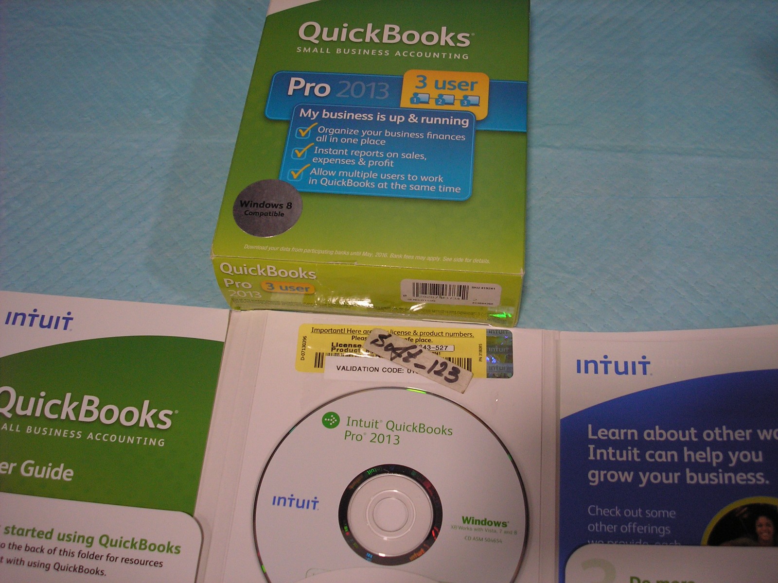 =3 USER VERSION= INTUIT QUICKBOOKS PRO 2013 FOR WINDOWS PC =LIFETIME LICENSE=