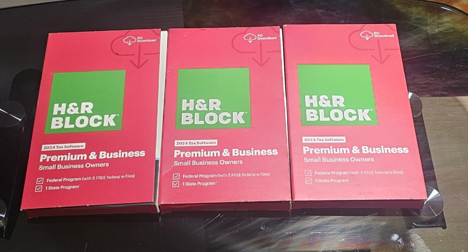 H&R Block Tax Software Premium & Business 2024 [Boxed Key Card] Free Shipping