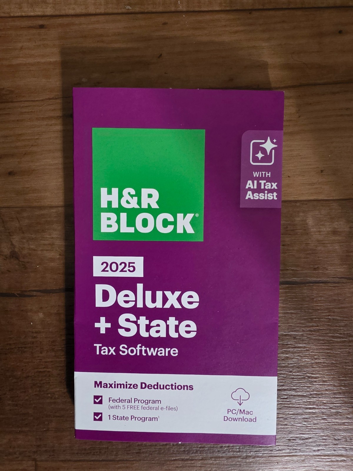 H&R Block Tax Software Deluxe + State 2025 PC/Mac New