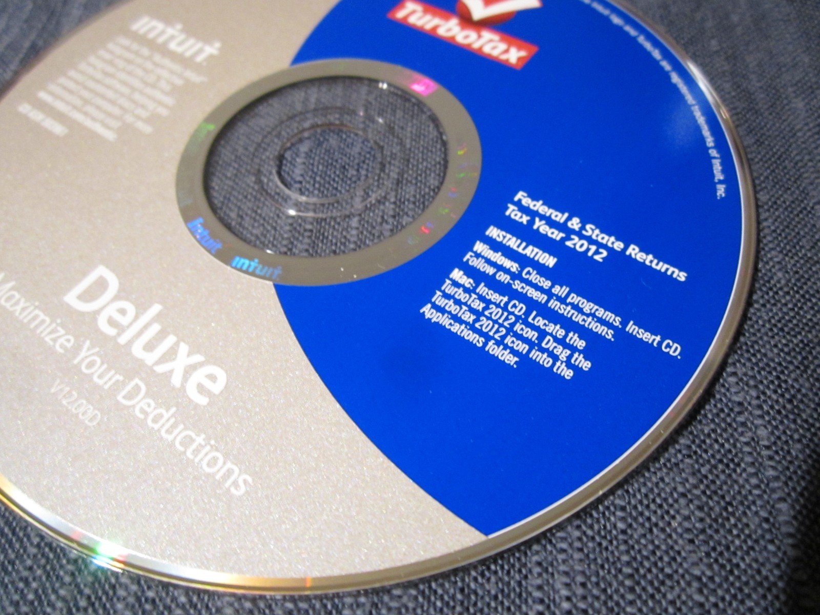 Turbotax 2012 Deluxe Federal State Tax Software Windows Mac