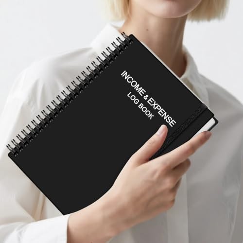 Income & Expense Log Book – A5 Income and Expense Tracker 5.8″ x 8.5″ Black
