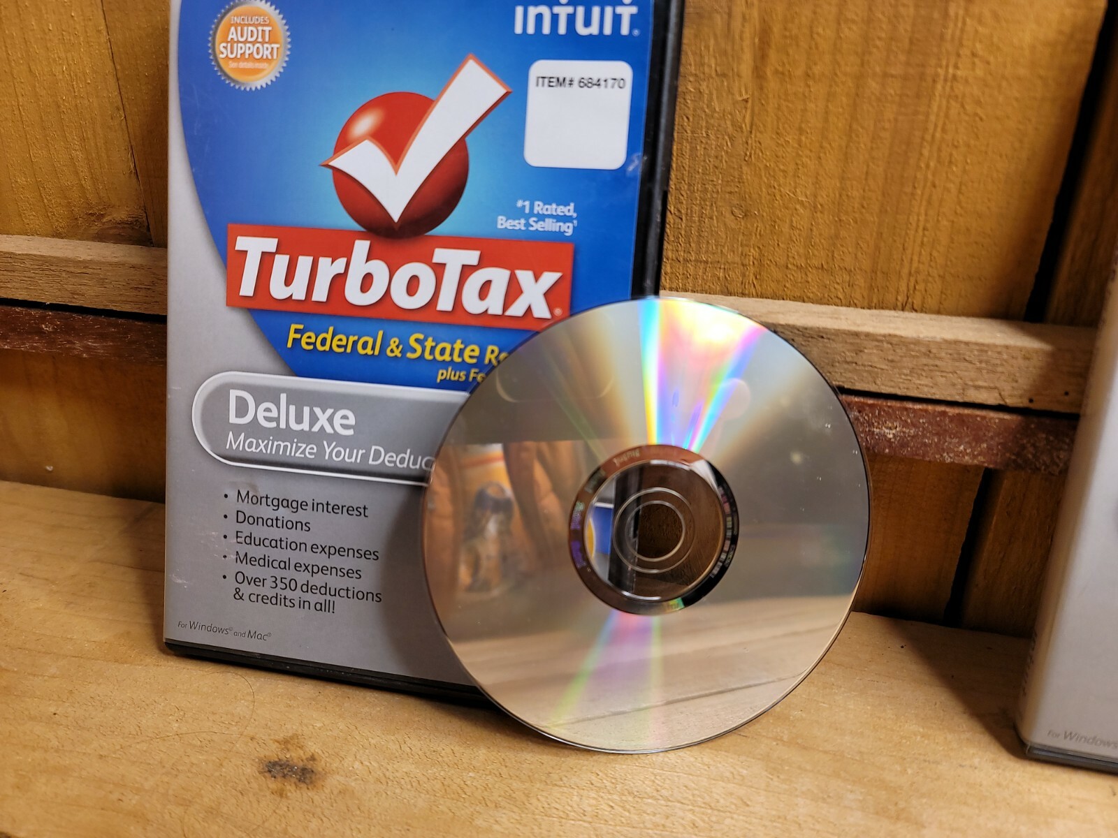 Lot of 2 TurboTax Deluxe 2009 2012 Federal State Returns Disc Federal E-Files