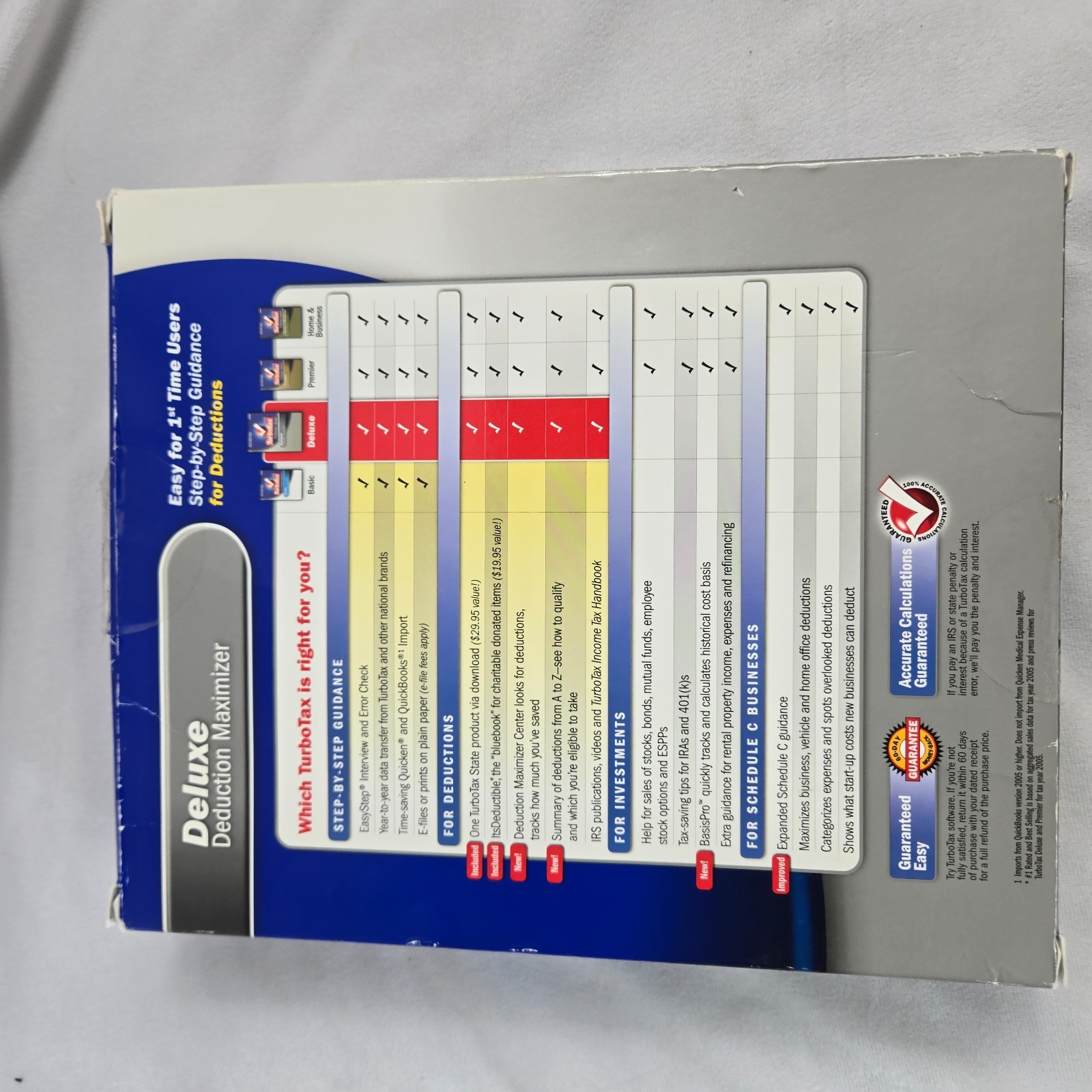 TurboTax Software Lot of 3 TurboTax Basic for 2003 and Deluxe for 2006 and 2007