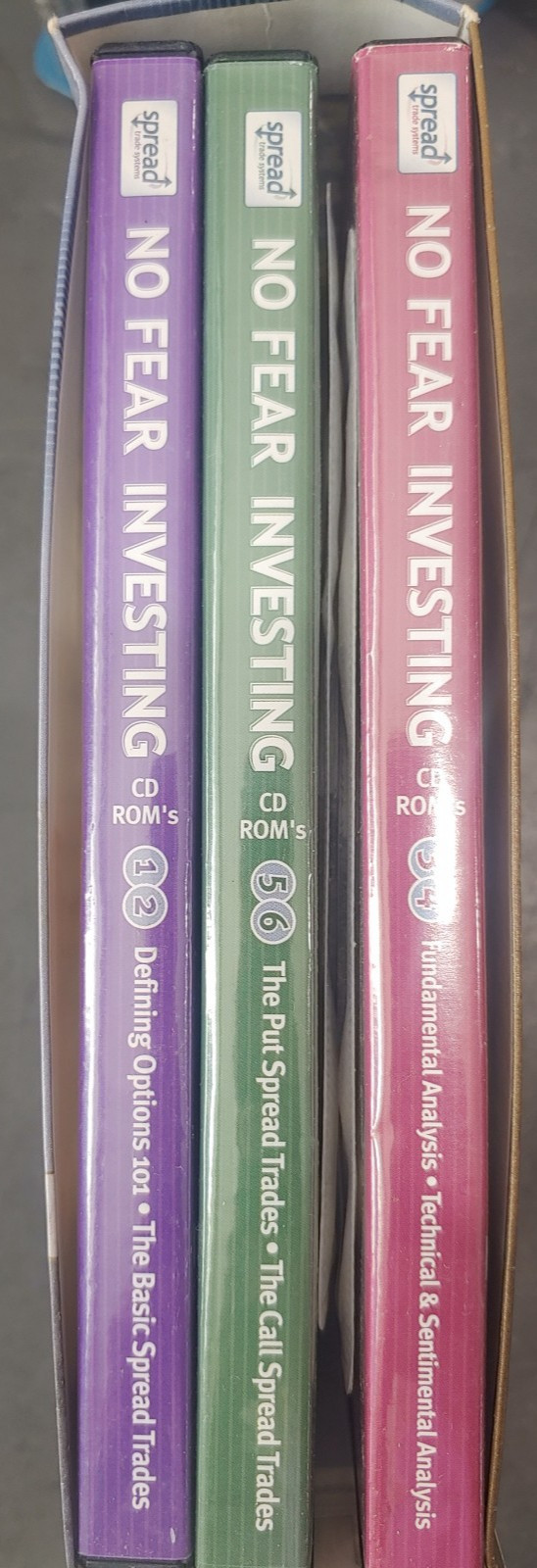 No Fear Investing – Spread Trade System (6 CD-ROM Set) DAMAGED BOX, NO BOOK