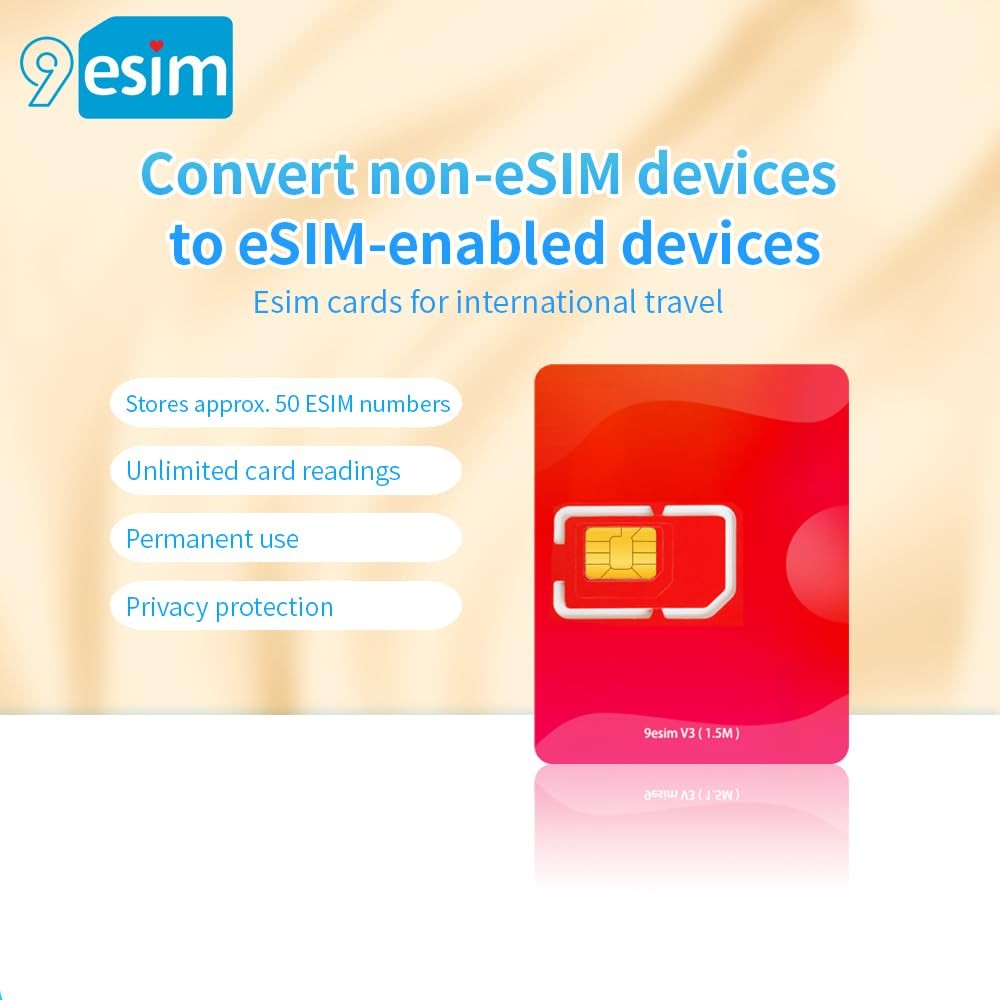 9esim V3 Physical eSIM Write Card Mobile Unlimited Download Profile Compatible w