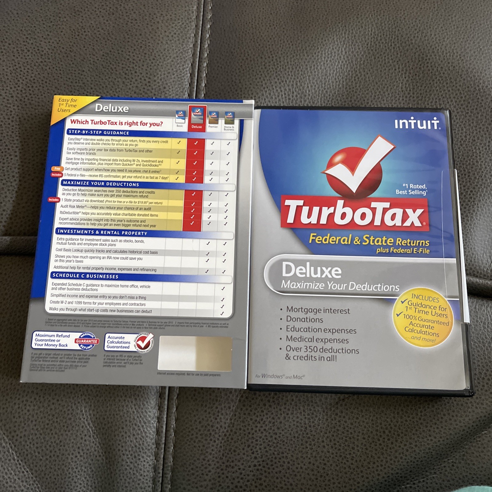 TurboTax Deluxe 2011 Federal and State Tax Returns CD