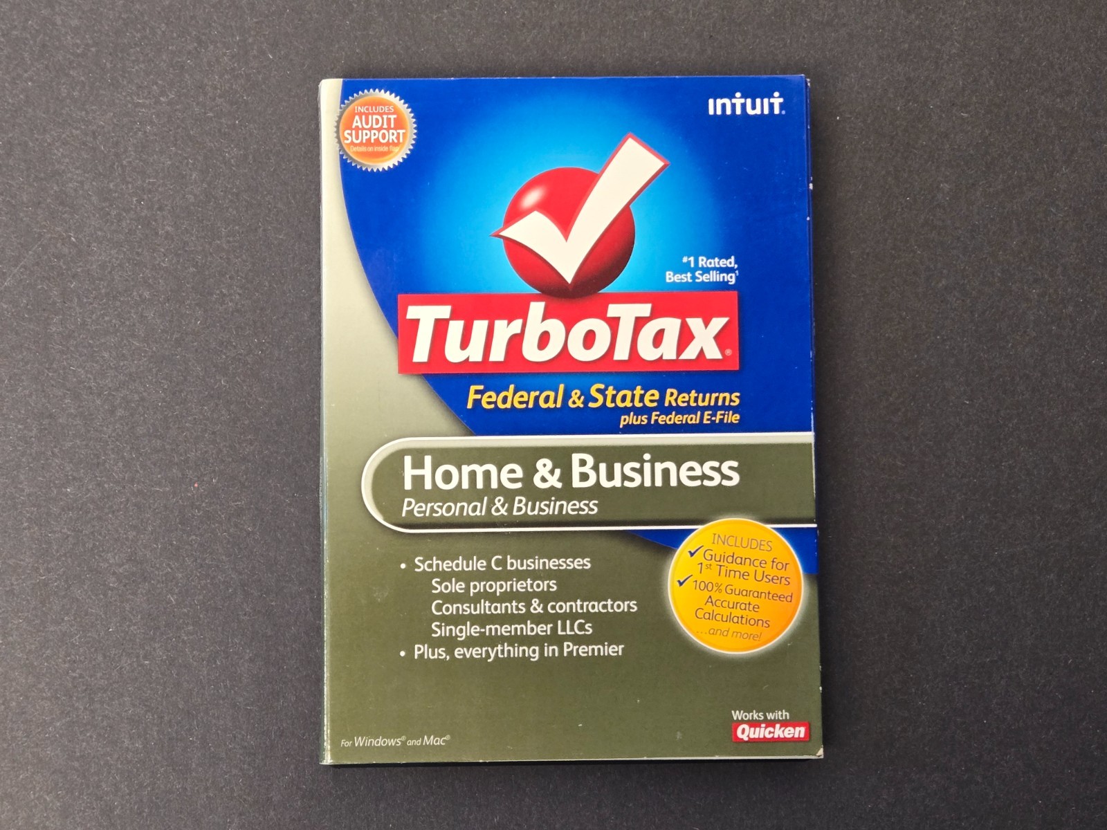 2010 Intuit TurboTax Home and Business CD – Windows/Mac