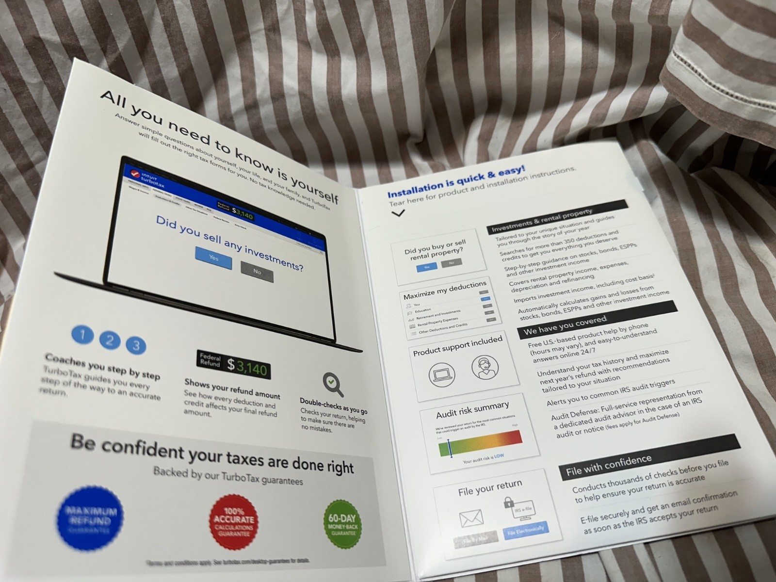 NEW TurboTax Premier 2023 Federal + E-file + State CD Physical Disc Windows Mac