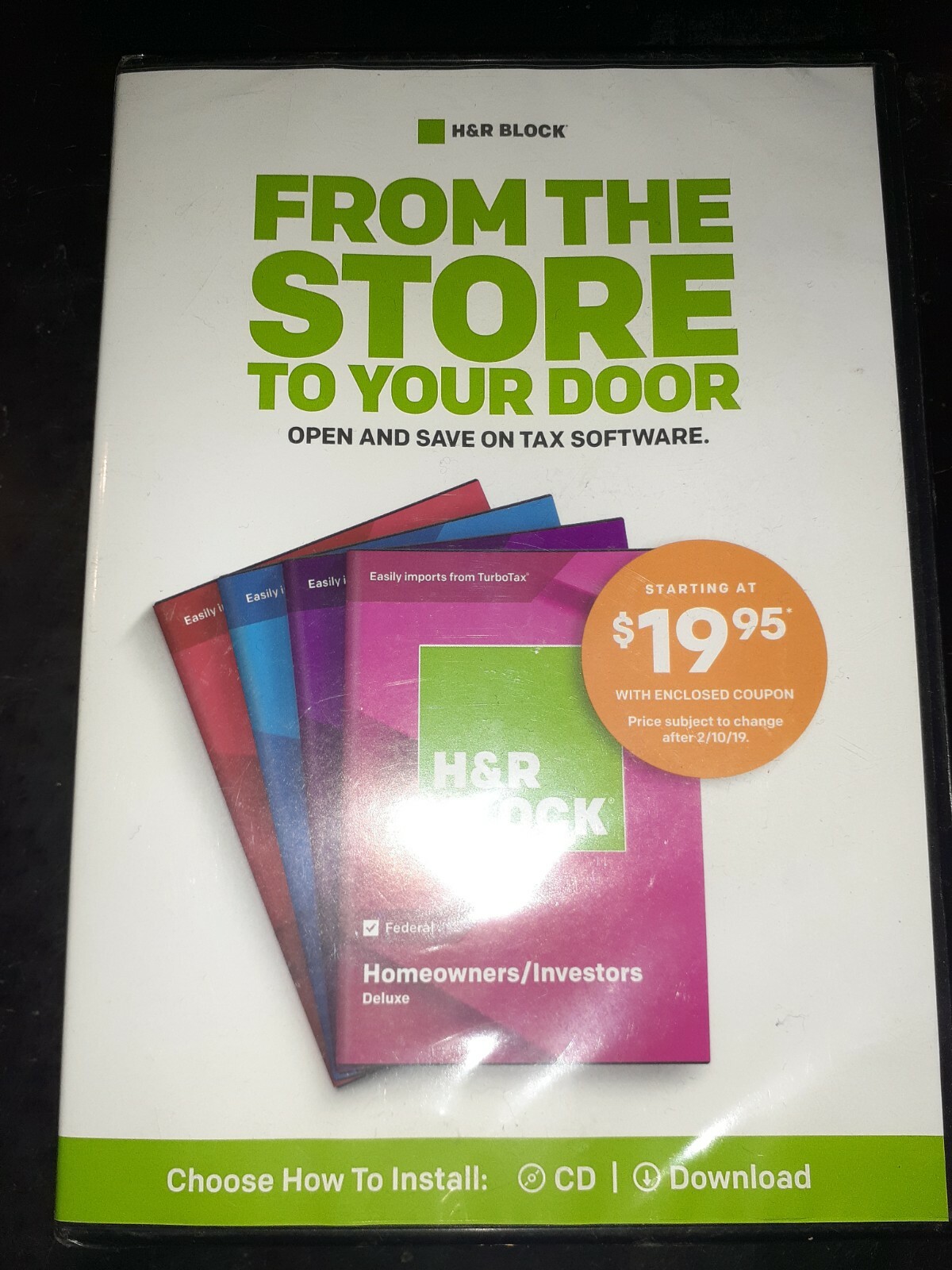 H&R Block Homeowners/Investors Deluxe Tax Software (PC, Mac, 2018) NEW!!!