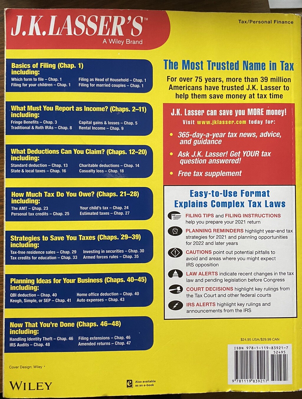 Your Income TAX 2022 J.K. LASSER’S A Wiley Brand