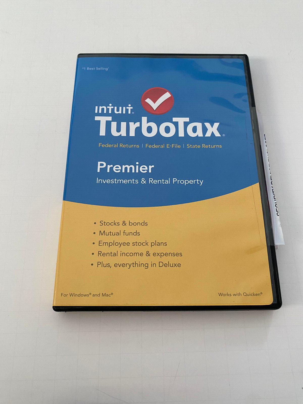 TurboTax Premier 2015 Investments & Rental Property Tax Preparation USED Disc